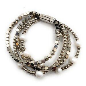 Trader pearl Magnetic clasp Bracelet -7132